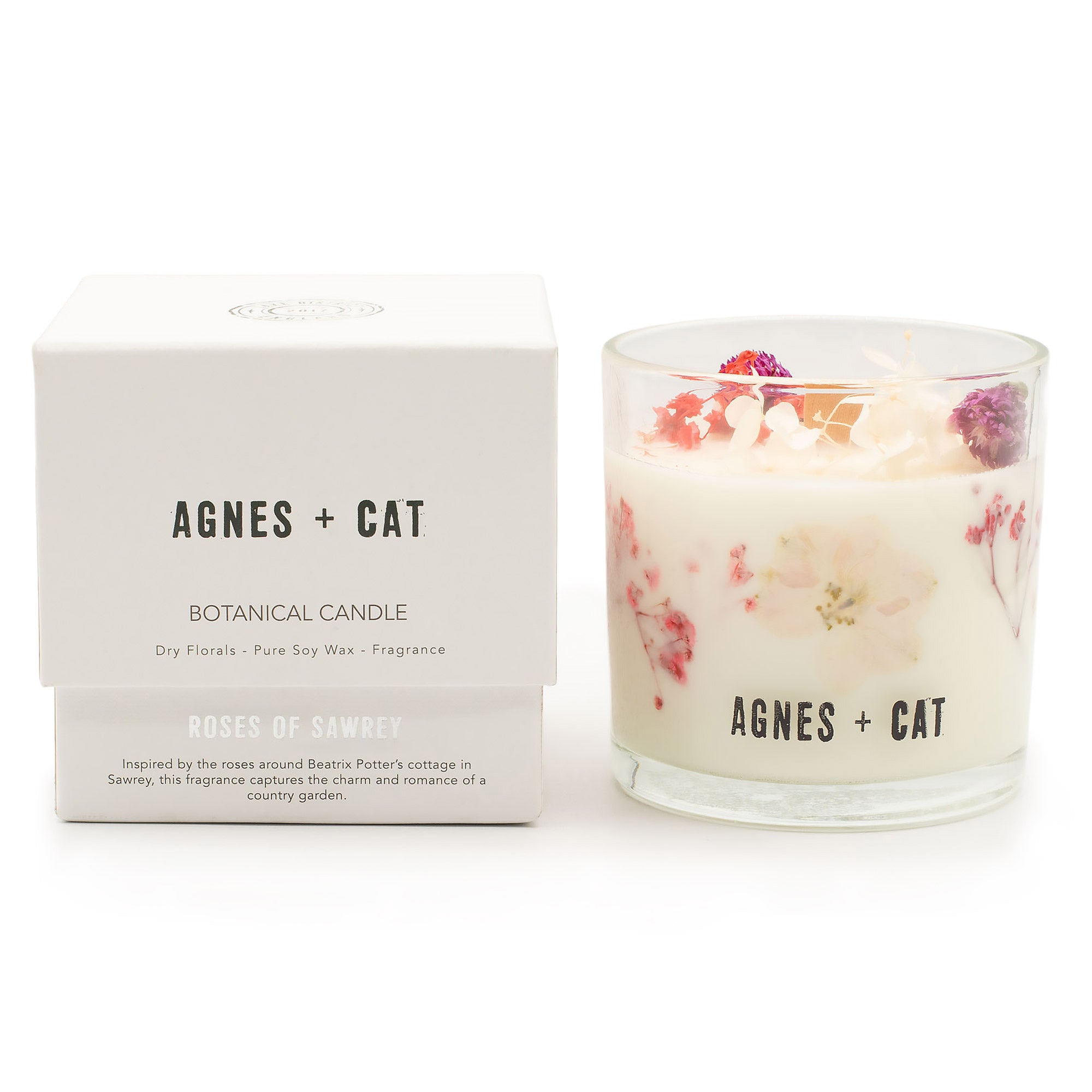 Agnes & Cat Botanical Soy Candle - Roses of Sawrey