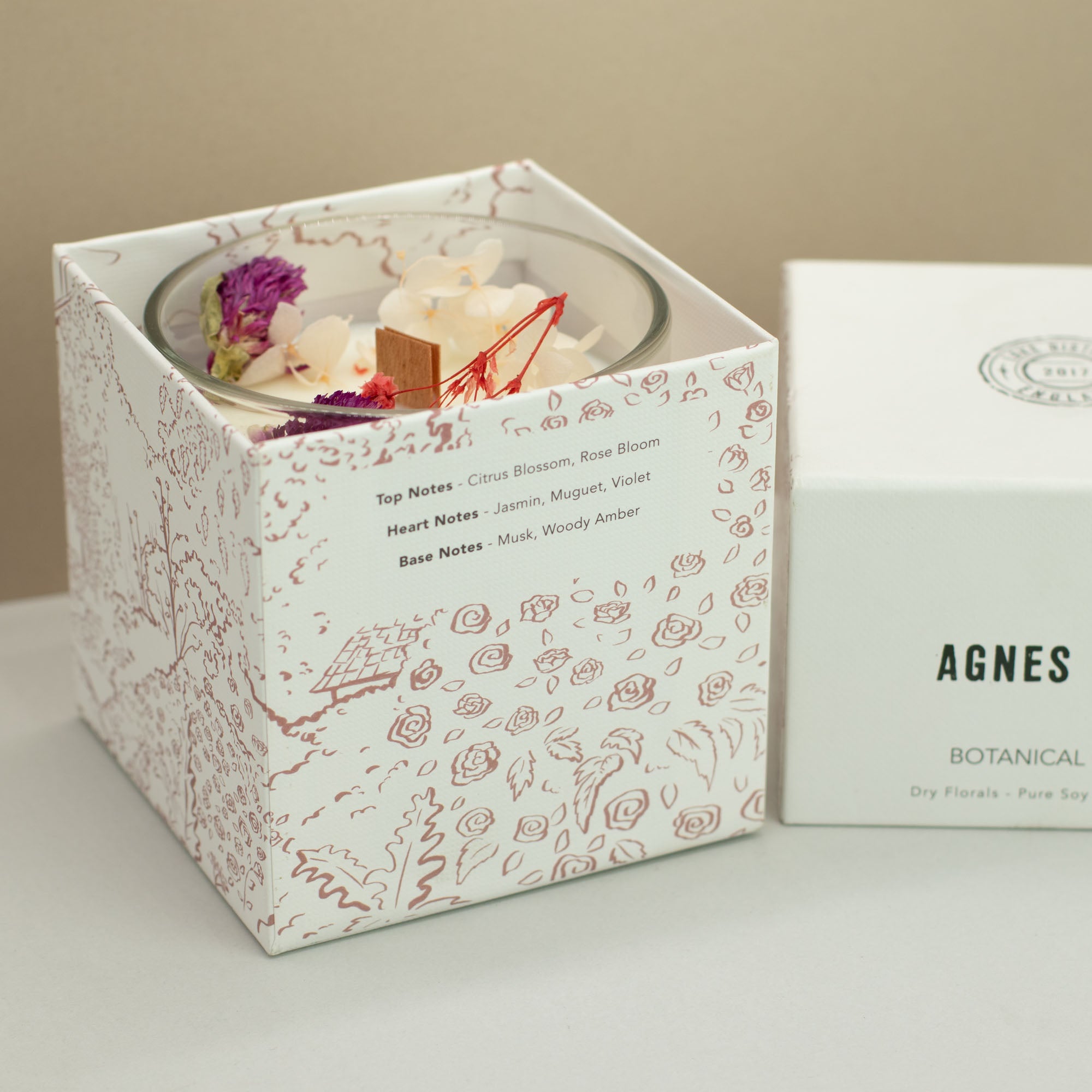 Agnes & Cat Botanical Soy Candle - Roses of Sawrey