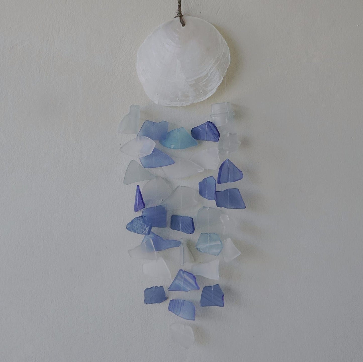 Carillón vidrio reciclado - Azul y Blanco