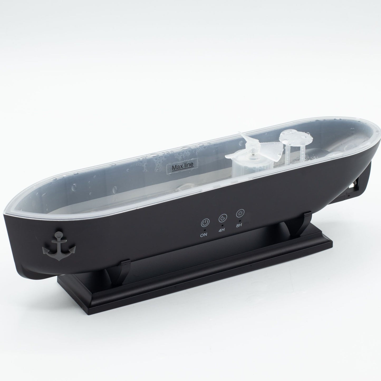 Difusor de aromas con efecto de modelo de barco y LED que cambia de color